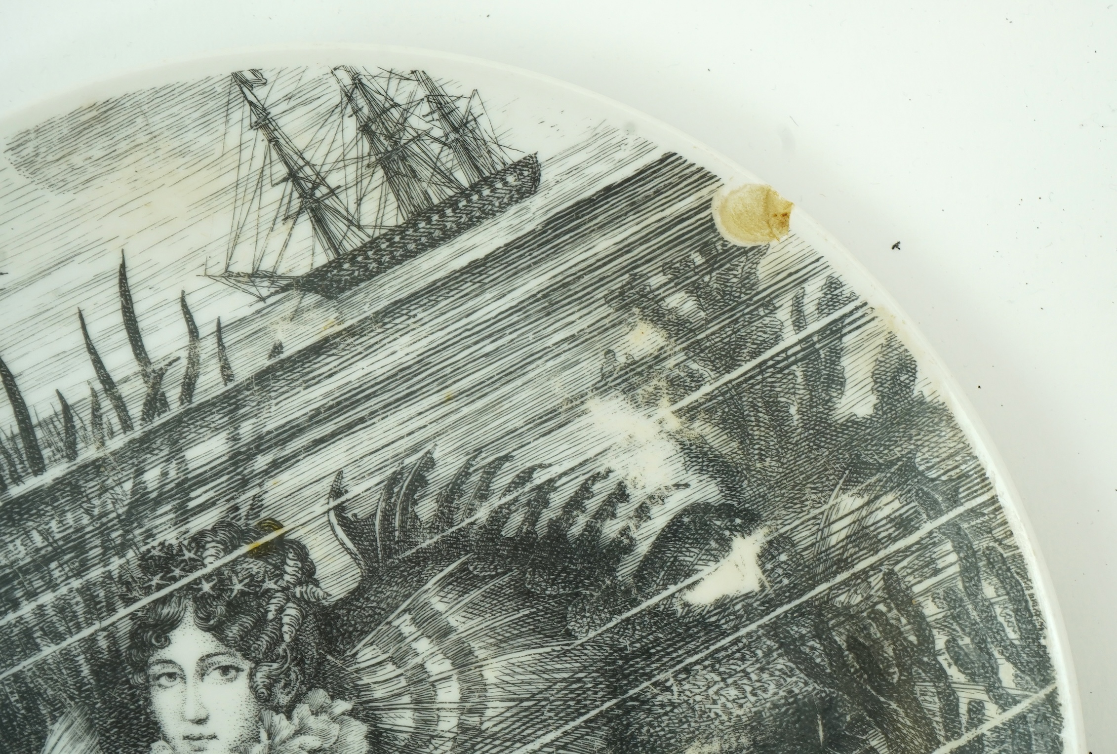 Piero Fornasetti (Italian, 1913-1988): Six ‘Sirene’ plates